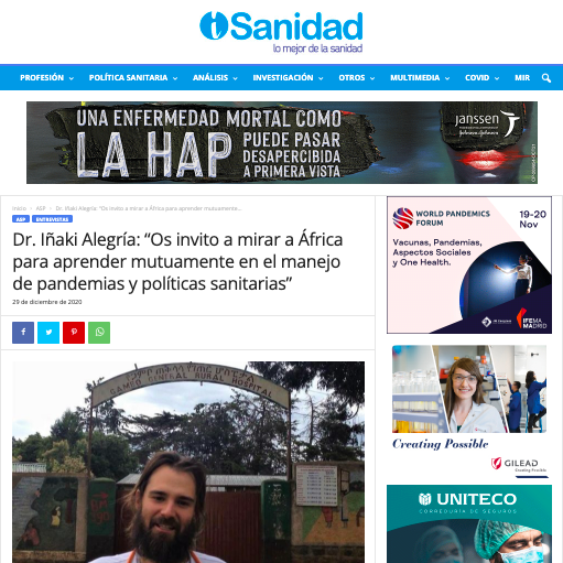 iSanidad Africa Revista Salud Iñaki Alegria Sanidad